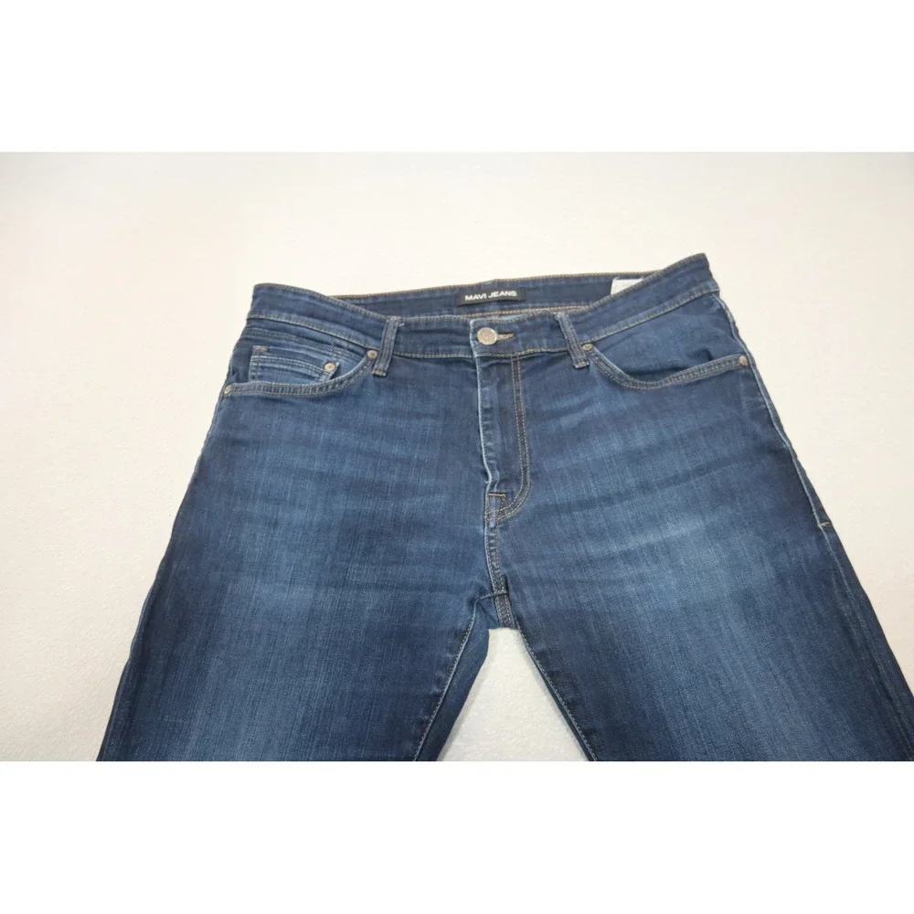 Mavi Jake‎ Slim Leg Mens Jeans 35x30 Dark Wash Blue Stretch Denim Excellent